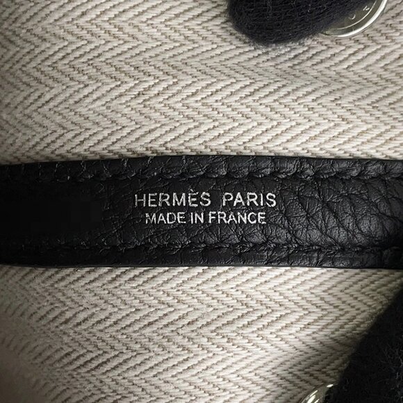 HERMES Garden Party Size TPM Negonda Leather Black - Picture 7 of 8